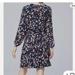 White House Black Market Pink Bishop Sleeve Sundress